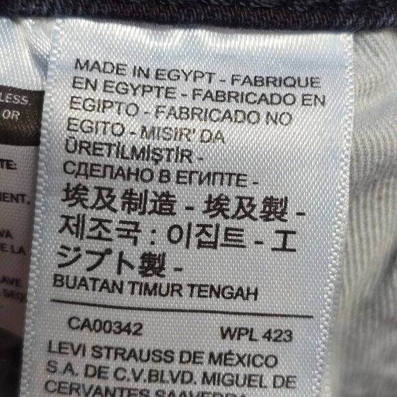 Levi’s‎ 512 Jeans Mens 30x30 (Fits 28x27) Blue Distressed Streetwear Denim - Picture 8 of 15